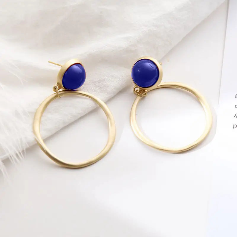 Gold and Lapis Lazuli Earrings