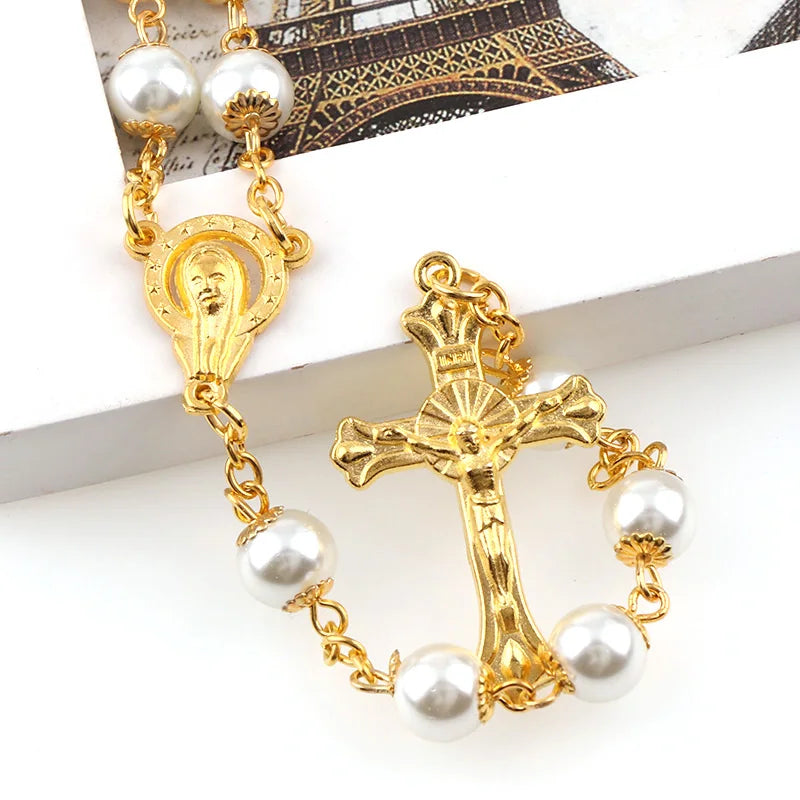 Glass Pearl Rosary