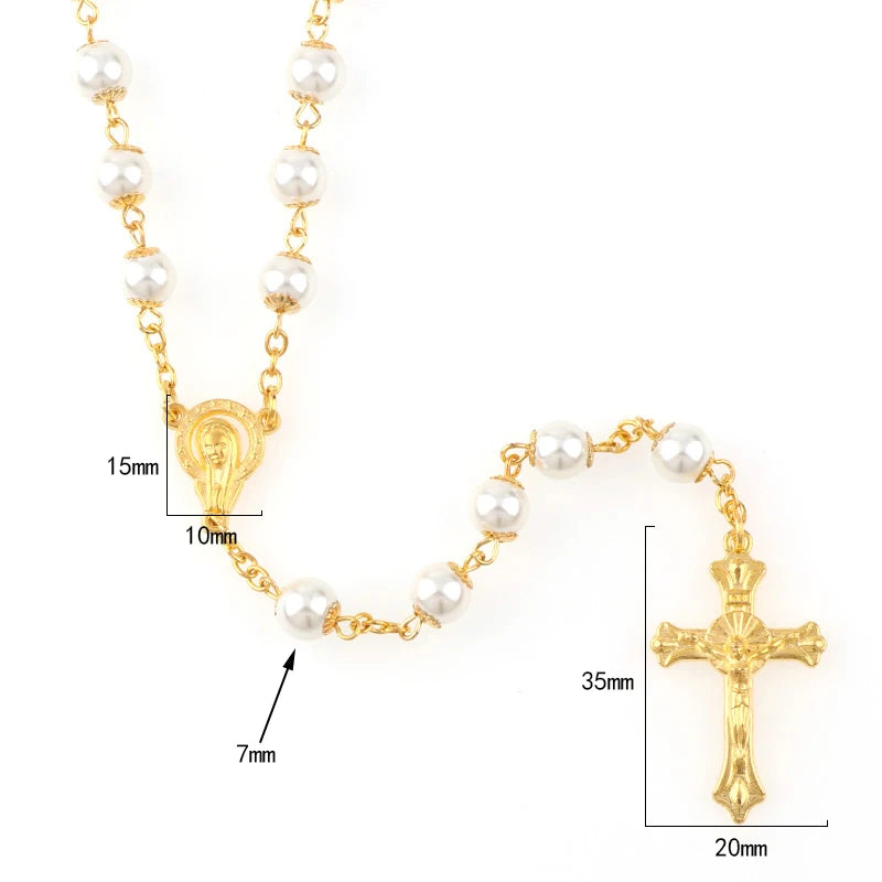 Glass Pearl Rosary