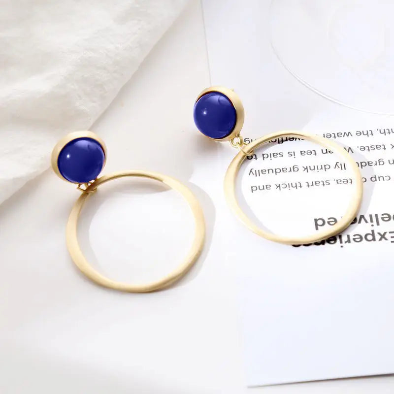 Gold and Lapis Lazuli Earrings