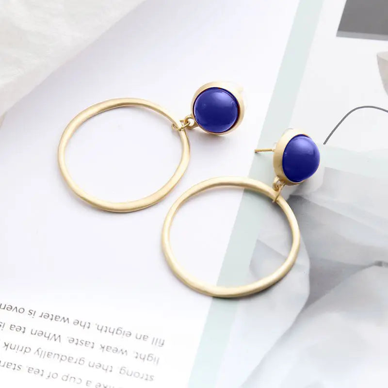 Gold and Lapis Lazuli Earrings