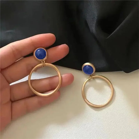 Gold and Lapis Lazuli Earrings