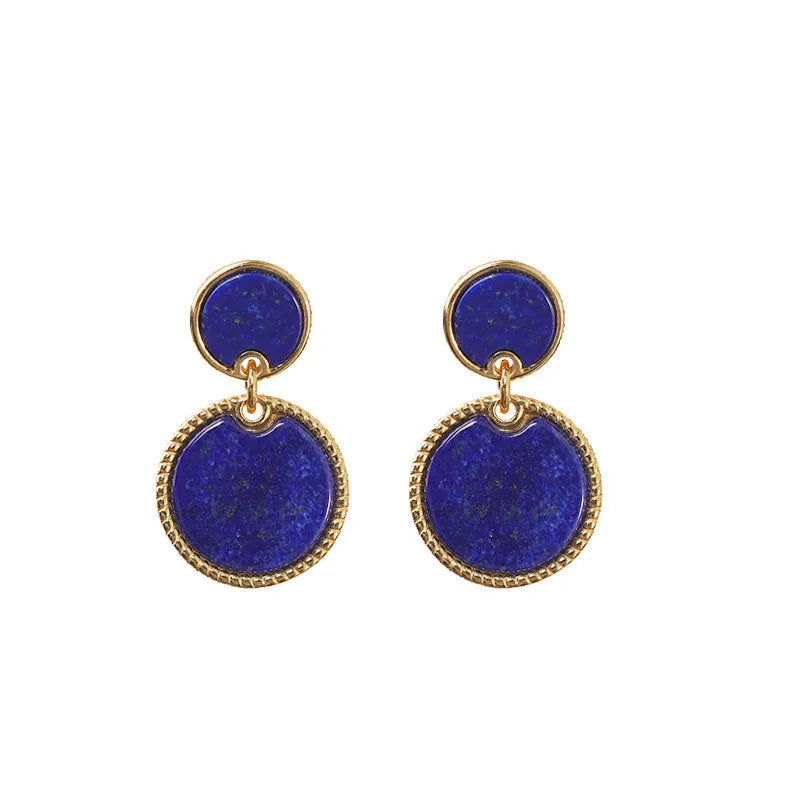 Gold and Lapis Lazuli Earring Style 2