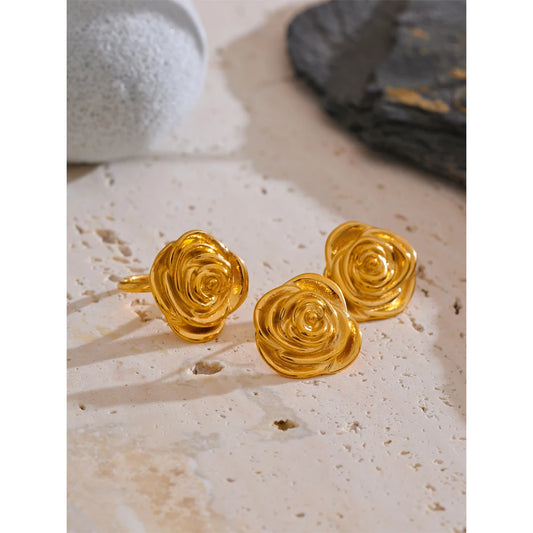 Rose Studs and Ring