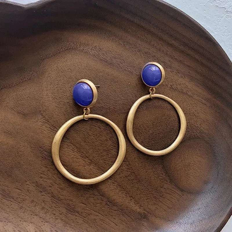 Gold and Lapis Lazuli Earrings