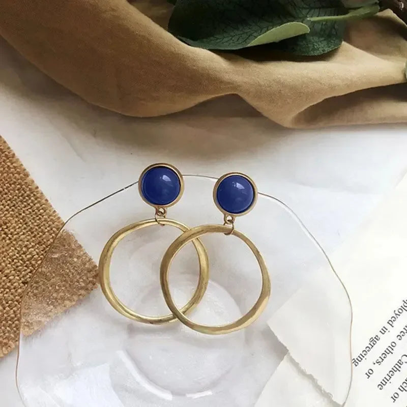 Gold and Lapis Lazuli Earrings