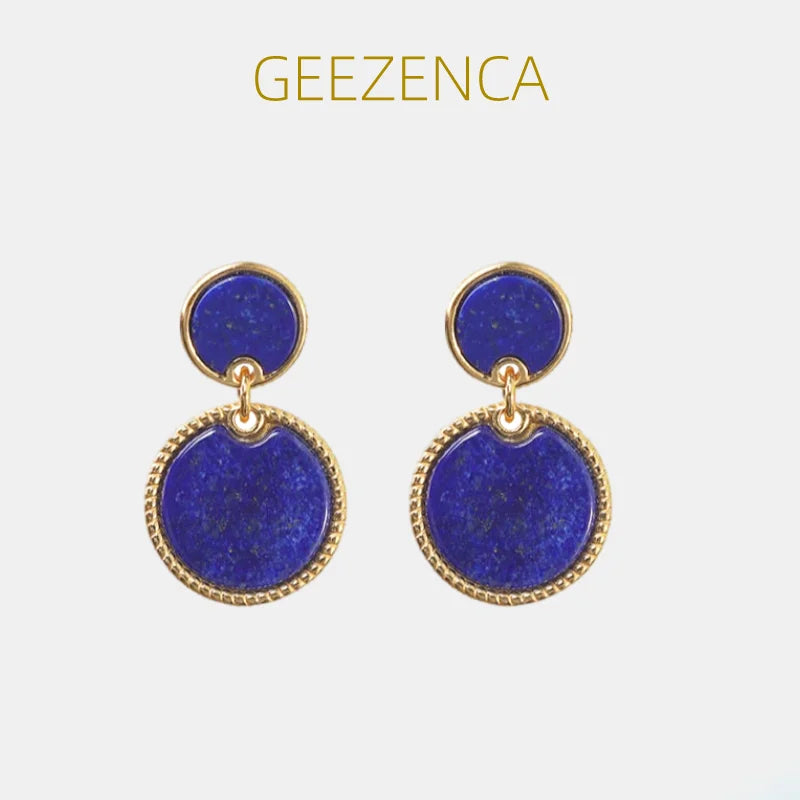 Gold and Lapis Lazuli Earring Style 2